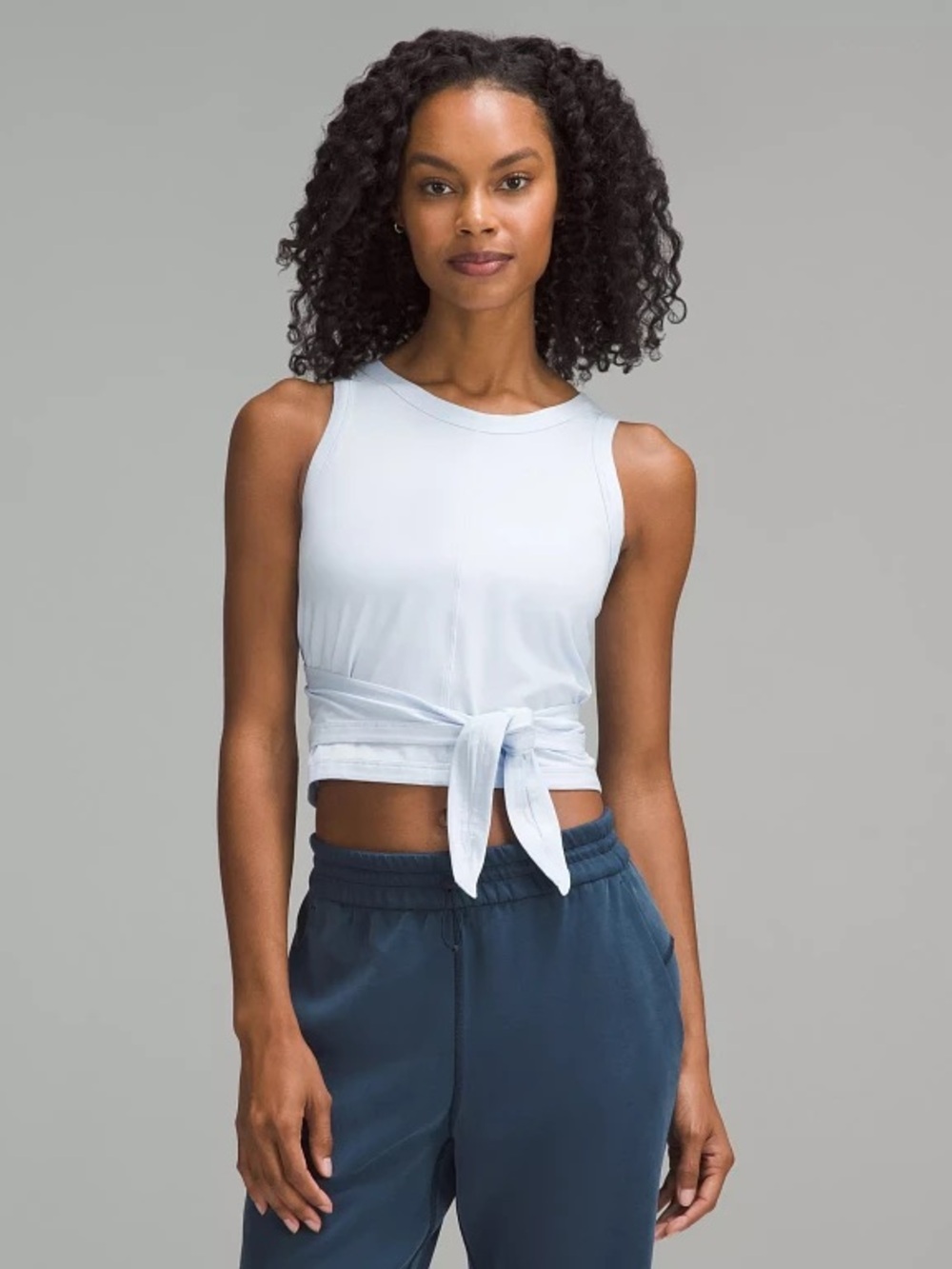 lululemon athletica Light Blue Its a Tie Tank Top size 6